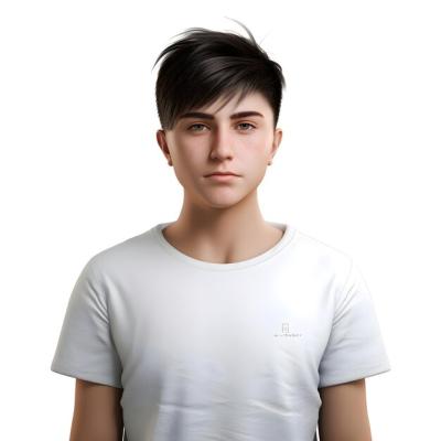 Young Man in White T-Shirt on White Background – Free Stock Photo, Download for Free