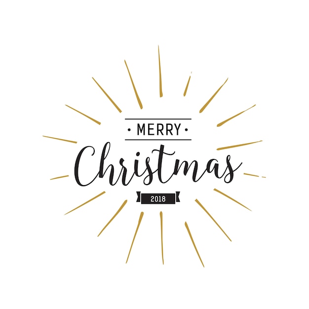 Merry Christmas Lettering and Ribbon – Free Download for Stock Photo