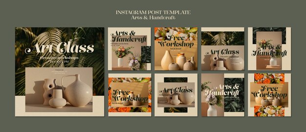 Creative Arts and Handcraft Instagram Posts – Free Download