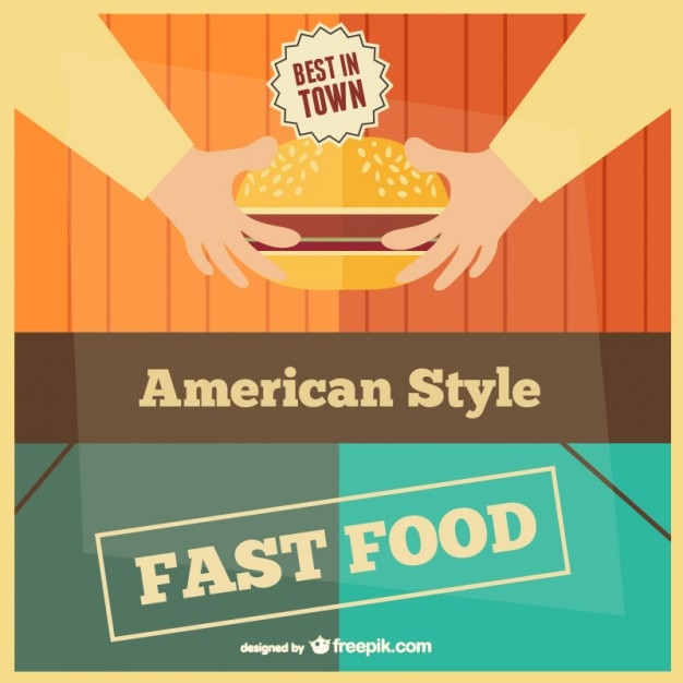 Retro Fast Food Card Template – Free Download