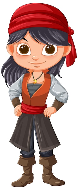 Young Pirate Girl Illustration – Free Download, Free Stock Photo