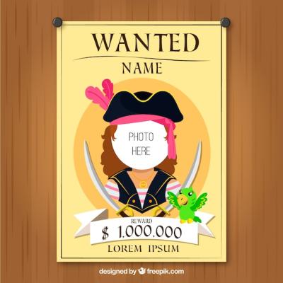 Template Poster Featuring Pirate Design – Free to Download