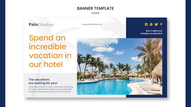 Hotel Ad Banner Template – Free Download