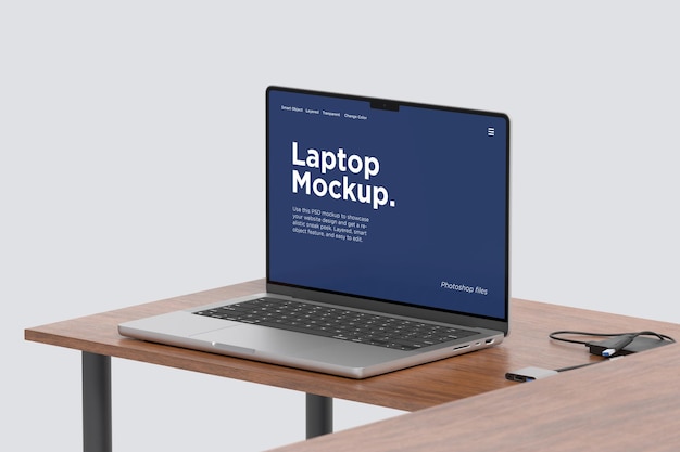 Laptop Mockup on the Desk – Free Download