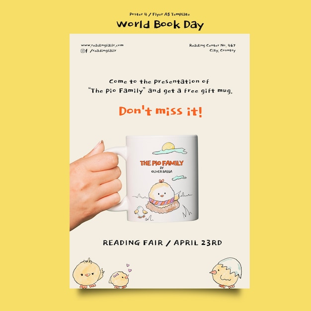 World Book Day Poster Template – Download Free Stock Photo