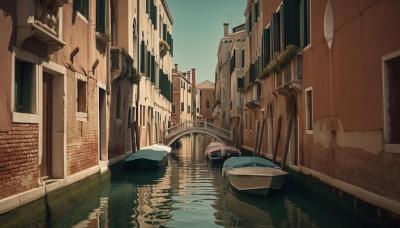 Venetian Gondolier in a Narrow Canal at Dusk – Free Stock Photo for Download