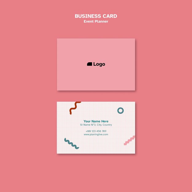 Event Planner Business Card Design Template – Free Download