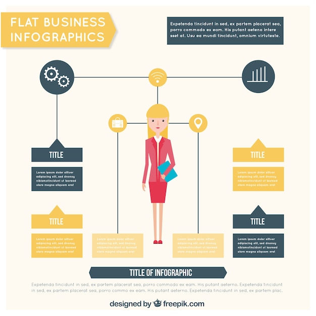 Businesswoman Infographic Diagram – Free Download