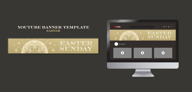 Easter Celebration YouTube Banner Template – Free Download