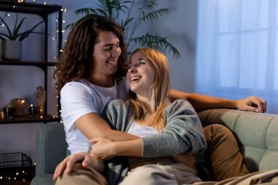 Young Couple Enjoying a Night Out – Free Stock Photo for Download