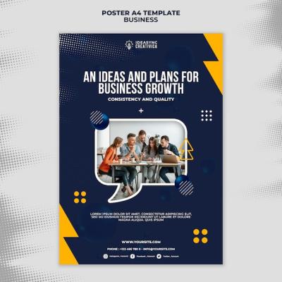 Vertical Poster Template for Business – Free Download