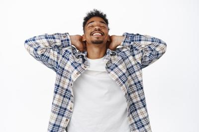 Joyful African American Man Resting with a Smile – Free Stock Photo for Download