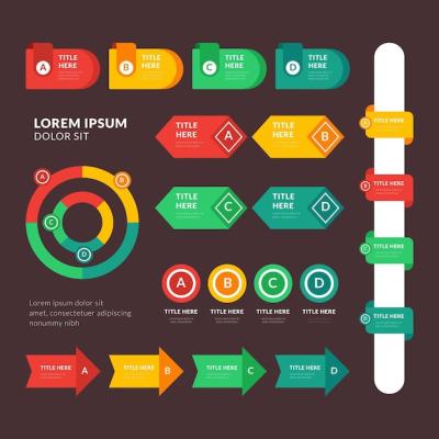 Explore a Flat Infographic Element Collection – Download Free Stock Photos