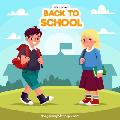 Back to School Background Featuring Kids – Free Stock Photo for Download