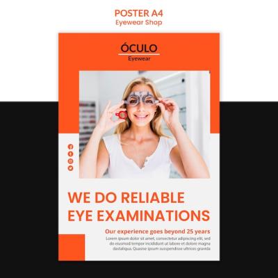 Eyewear Shop Concept Poster Template – Free Download