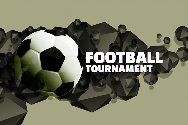 Abstract 3D Shapes Football Tournament Background – Free Download