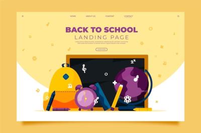 Back to School Landing Page Design – Download Free Stock Photo