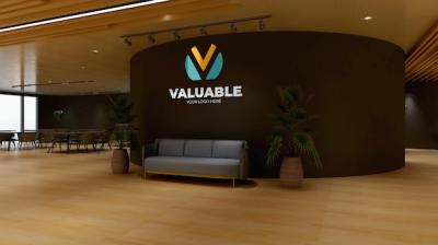 3D Wall Logo Mockup for Office Lobby Waiting Room – Free Download