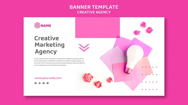 Creative Agency Banner Template – Free Download