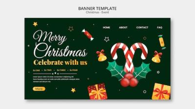 Christmas Celebration Banner Template – Free to Download