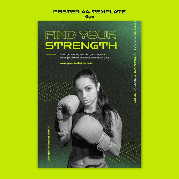 Gym Training Poster Template – Free Download