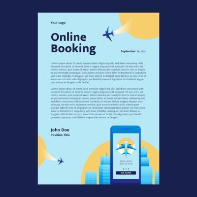 Gradient Airline Company Letterhead Template – Free Download