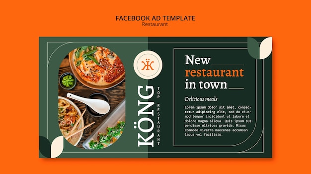 Delicious Food Restaurant Facebook Template – Free to Download