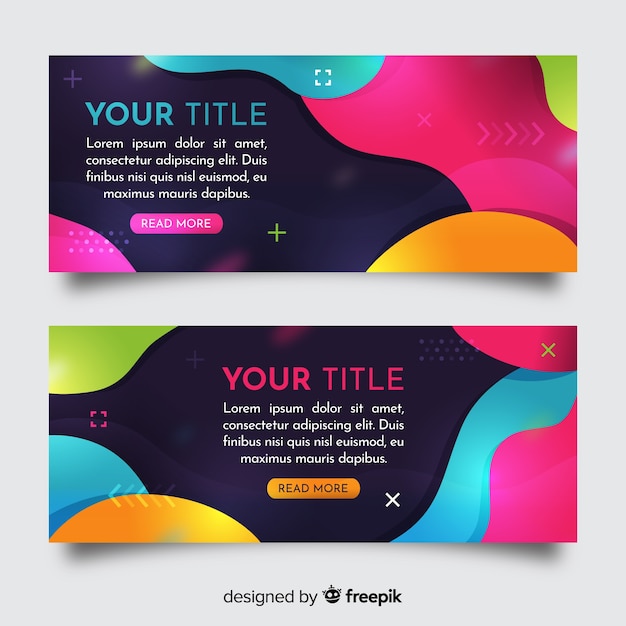 Abstract Organic Shapes Banners – Free Download