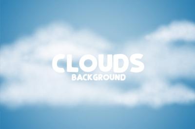 Fluffy Clouds Background on Blue Sky – Free Download