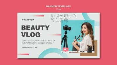 Vlog Concept Banner Template – Free Download