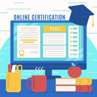 Online Certification Illustration – Free Stock Photo for Download