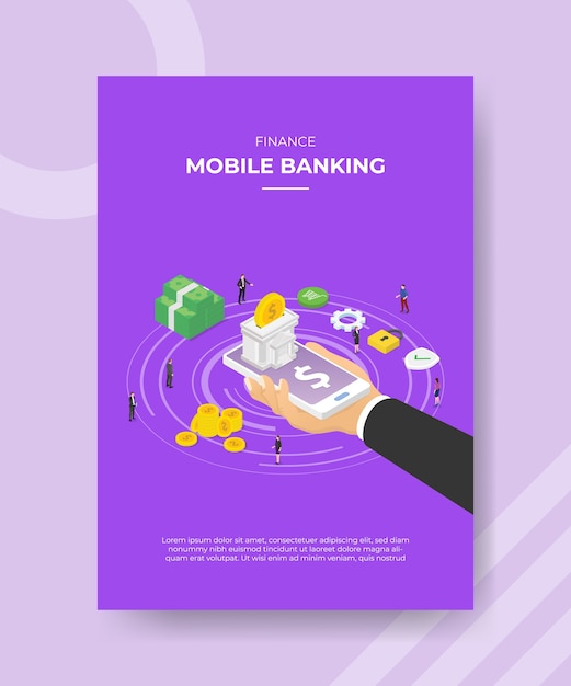 Mobile Banking Finance: Hand Holding Smartphone with Bank Building on Screen – Free Download