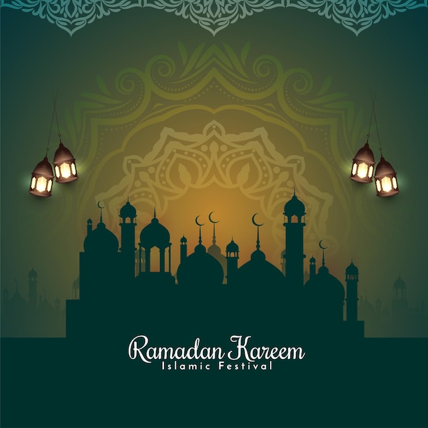 Islamic Cultural Celebration Background Design for Ramadan Kareem – Free to Download