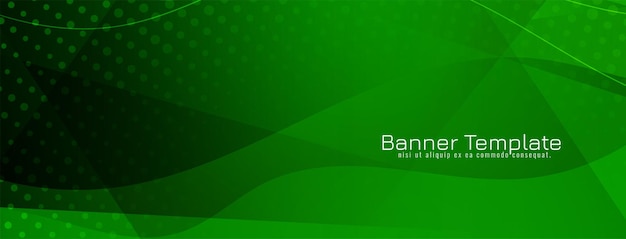 Modern Green Color Wave Style Banner Design – Free Download