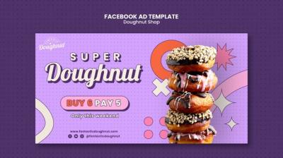 Flat Design Donuts Shop Template – Free Download