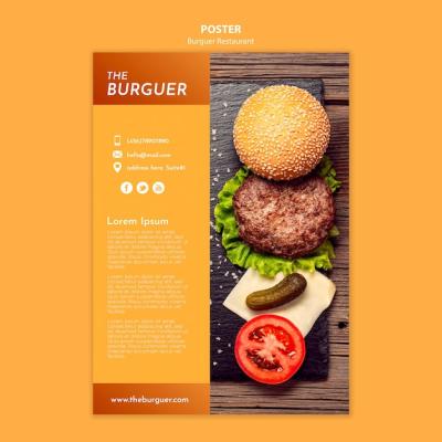 Tasty Burger Restaurant Poster – Free to Download