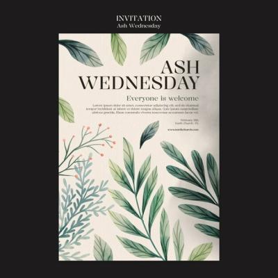 Ash Wednesday Celebration Invitation Template – Free Download