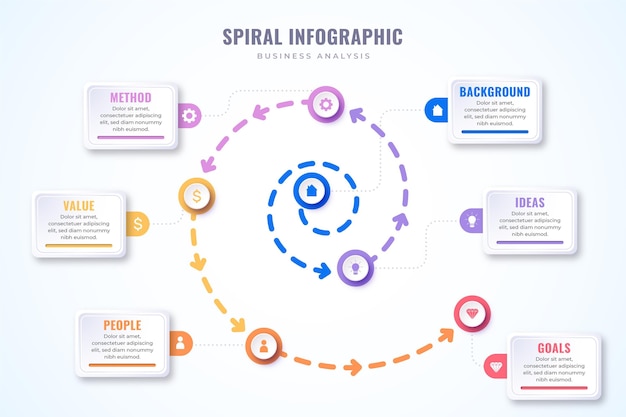 Spiral Infographic Concept: Download Free Stock Photo