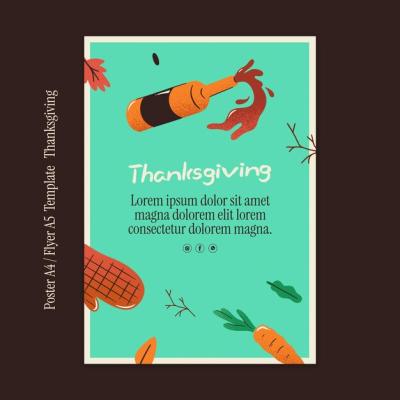 Thanksgiving Celebration Poster Template – Free to Download