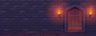 Castle Dungeon Brick Wall Cartoon Background for Dark Fantasy Games – Free Download