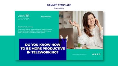 Work from Home Banner Template – Free Stock Photo for Download