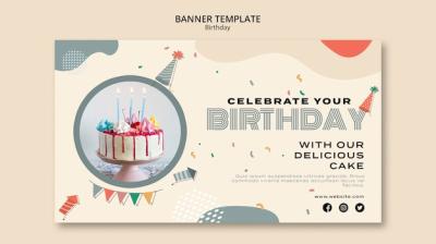 Happy Birthday Banner Template – Free Download