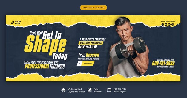 Gym and Fitness Web Banner Template – Free Download