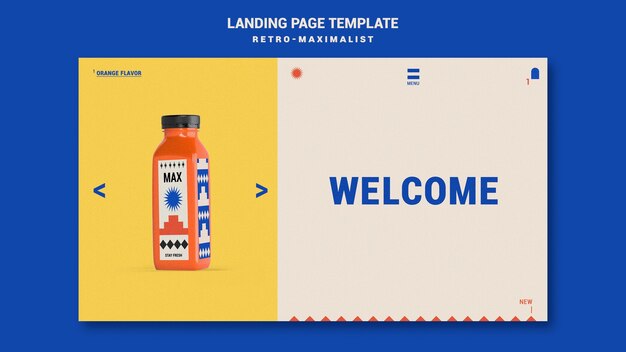 Retro-Maximalist Landing Page PSD Template – Download Free Stock Photo