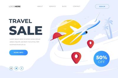 Travel Sale Landing Page – Free Download