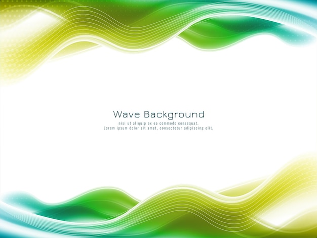 Colorful Abstract Green Wave Design Background – Free Download