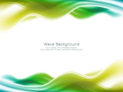 Colorful Abstract Green Wave Design Background – Free Download