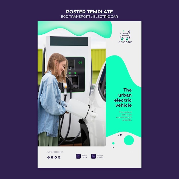 Eco Transport Poster Template – Free Download