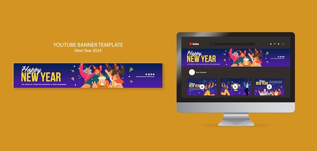 New Year 2024 Template Design for Creative Projects – Free Download