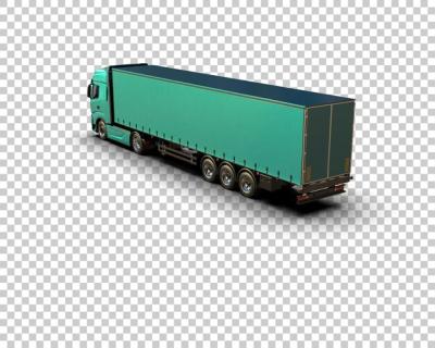 Cargo Truck Isolated on Background: 3D Rendering Illustration – Free Download for Stock Photos